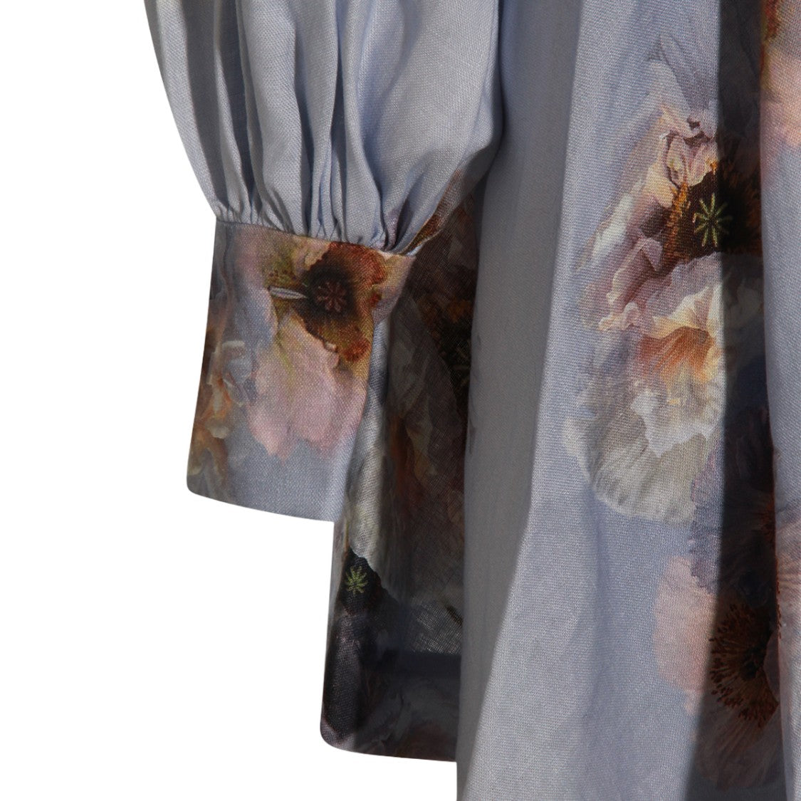 Zimmermann Floral Print Mini Dress With Puffed Sleeves