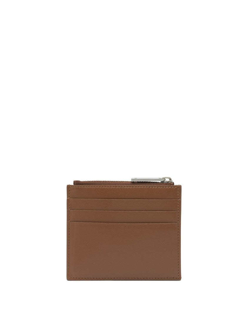 Ferragamo Brown Calf Leather Wallet With Refined Finish