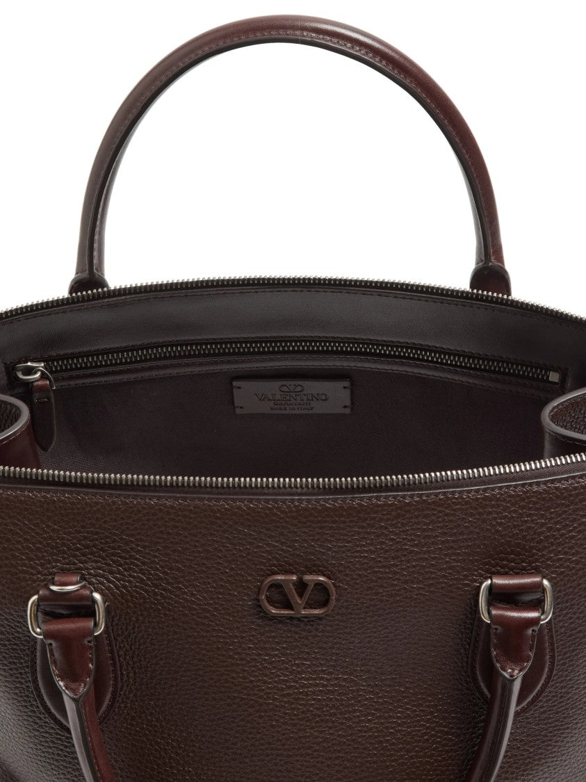 Valentino Antibes Large Textured Deer Skin Tote Bag