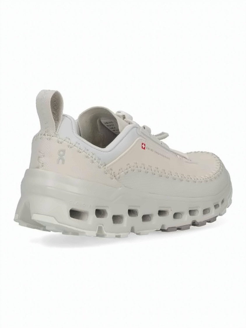 On Running White Recycled Polyester Toggle Lace Sneakers