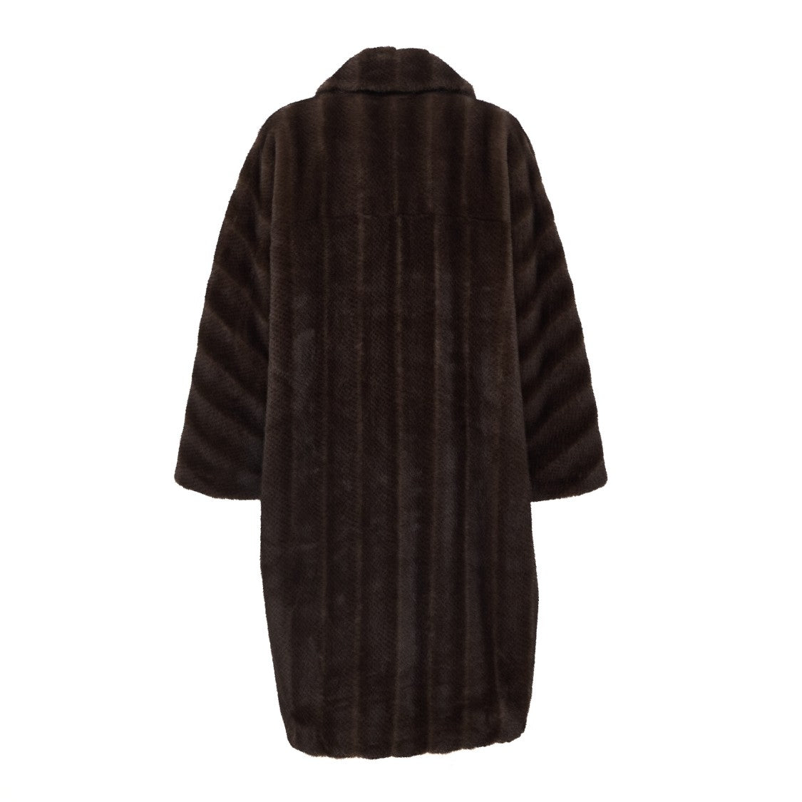 Sword Long Double-Breasted Fake Fur Coat