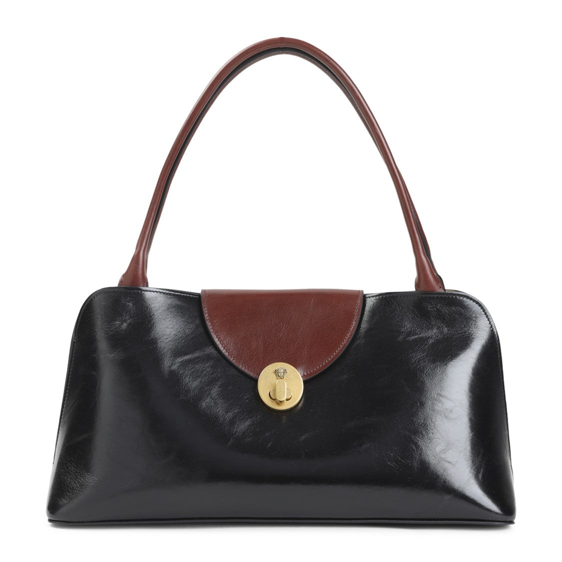 Versace Smooth Leather Shoulder Bag