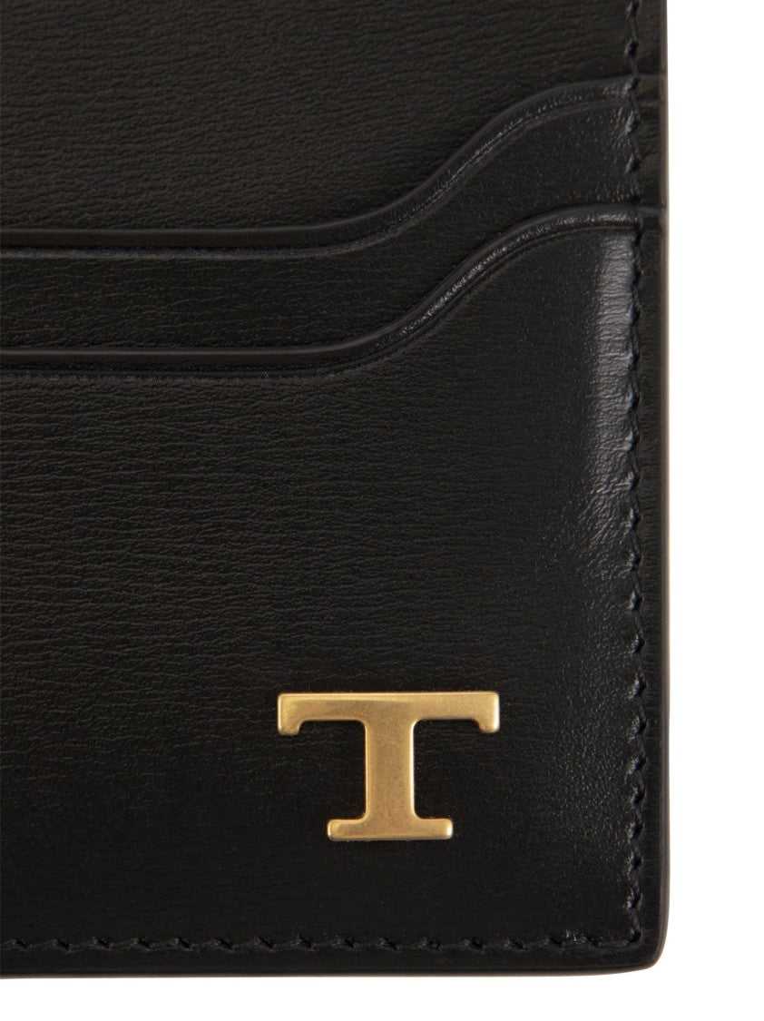 Tod's Leather Card Holder With Logo