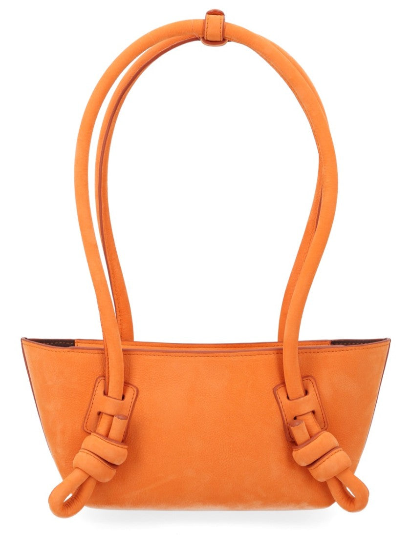 Hereu Mini Fleca Orange Calf Leather Shoulder Bag