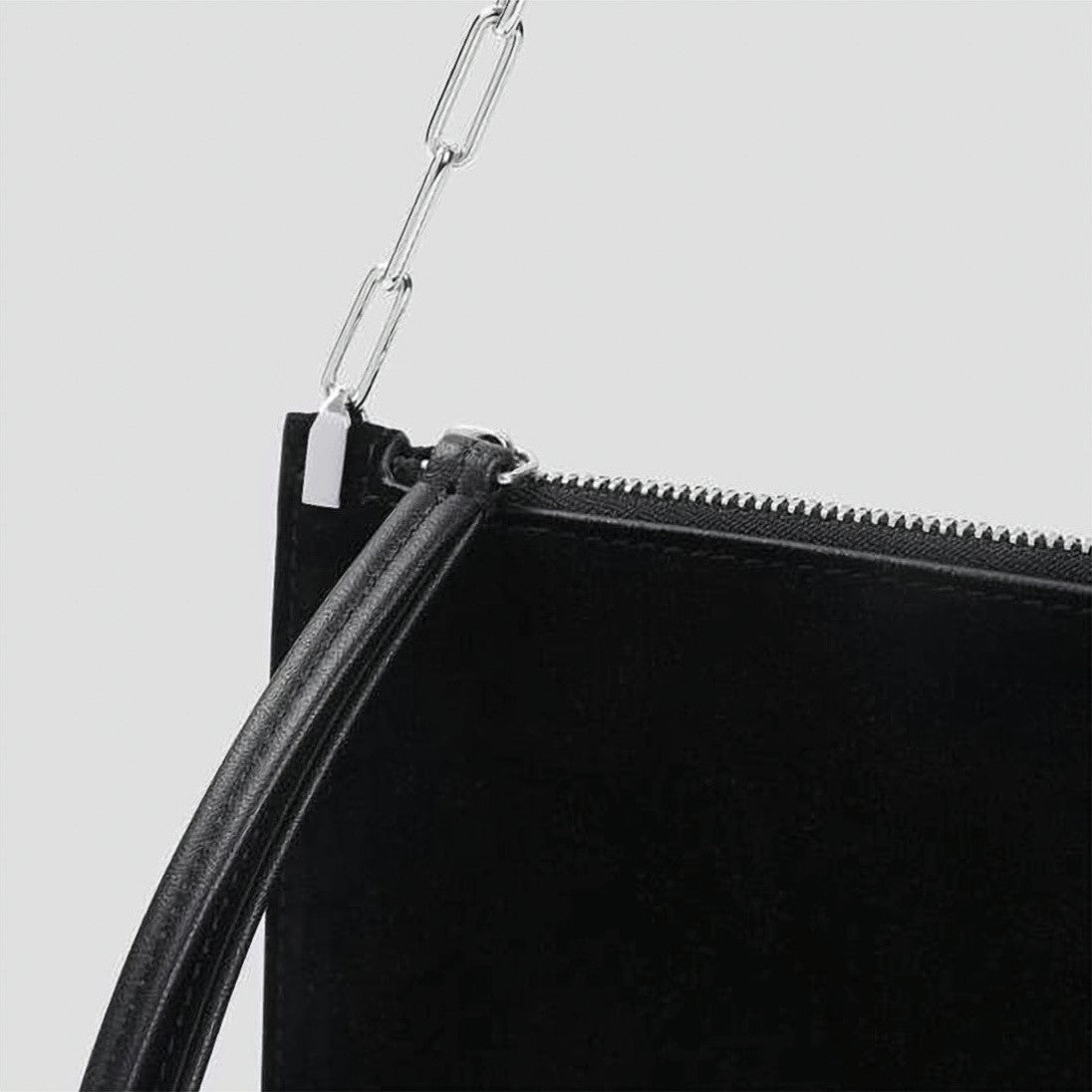 Phoebe Philo Smooth Leather Clutch With Silver-Tone Chain Strap