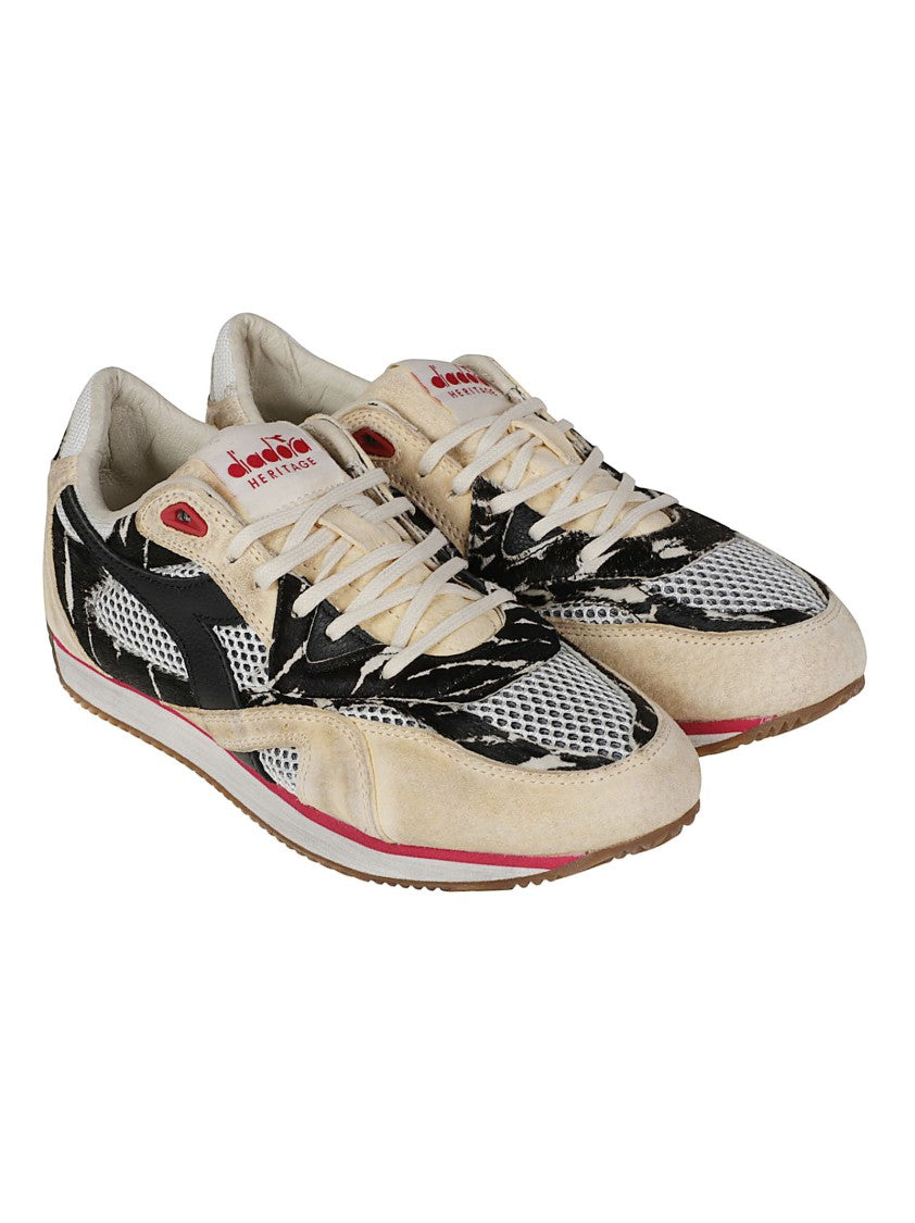 Diadora Equipe Revenge Totem Leather-Blend Low-Top Sneakers