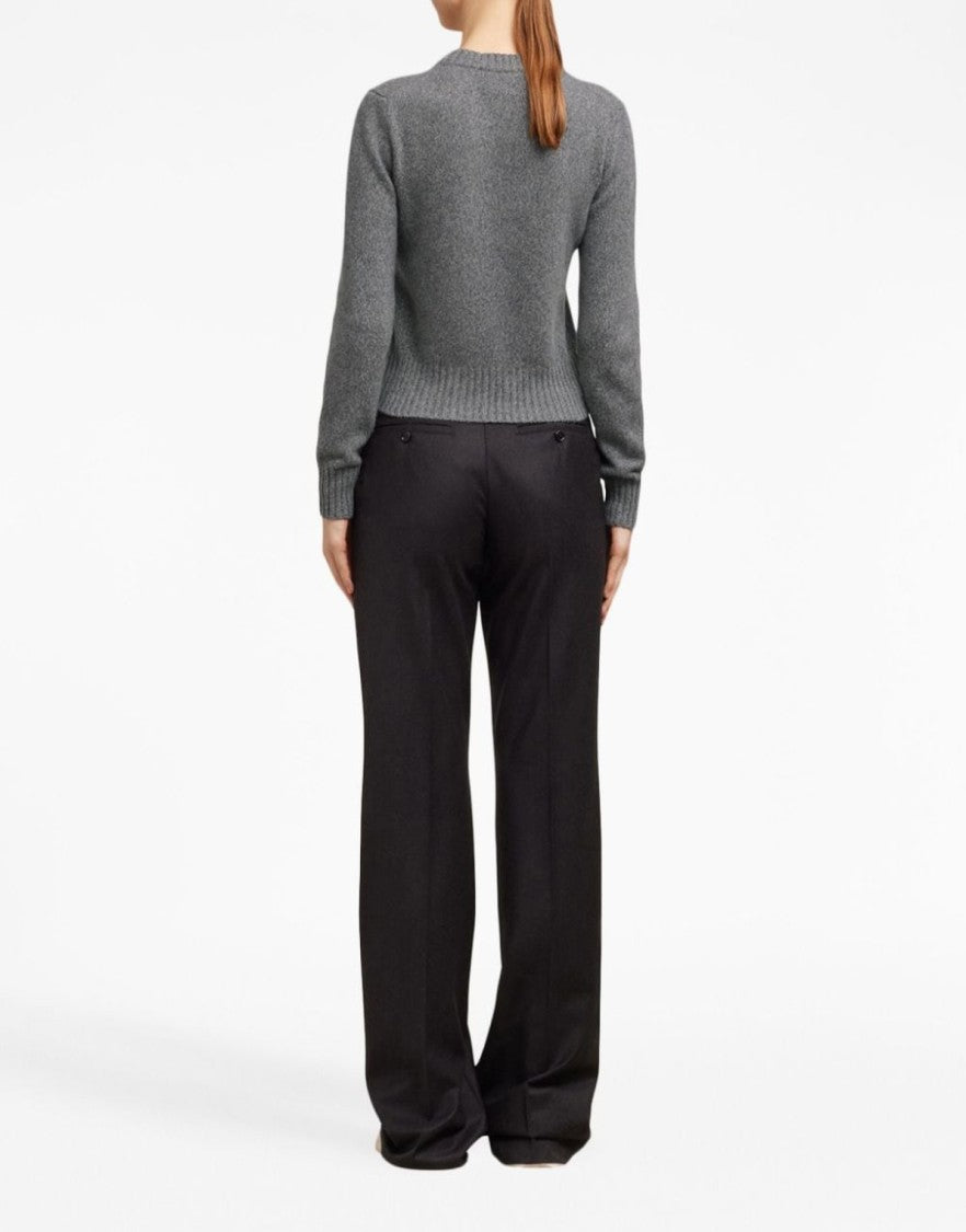 Ami Paris De Coeur Logo Cashmere Blend Sweater
