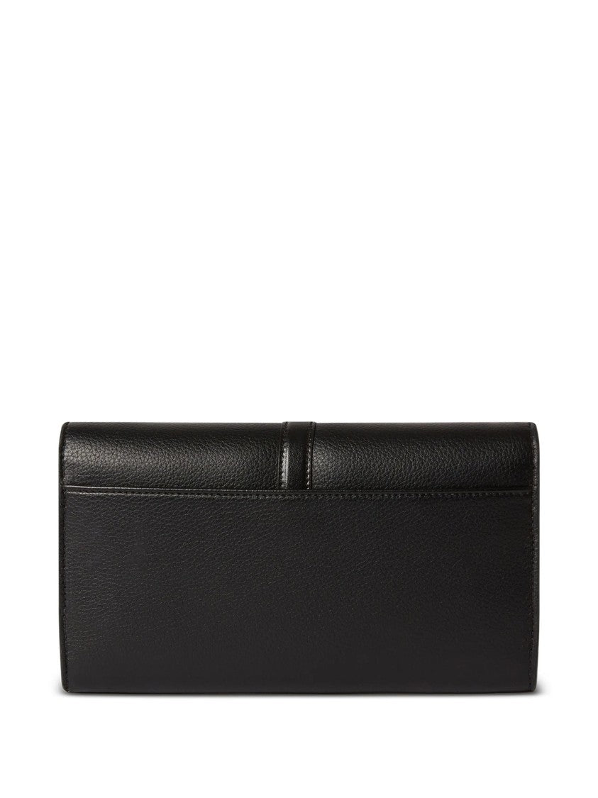 Stella Mccartney Rectangular Black Crossbody Bag With Textured Flap