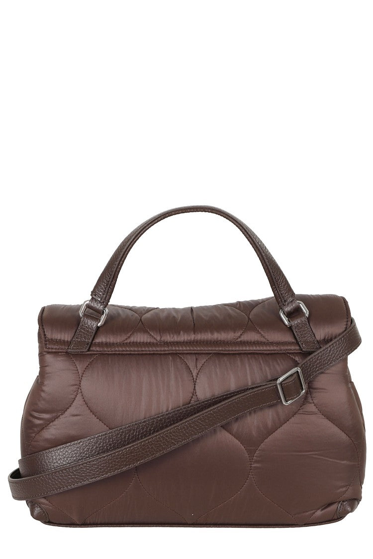 Zanellato Quilted Brown Lunaria Postina Bag With Adjustable Strap
