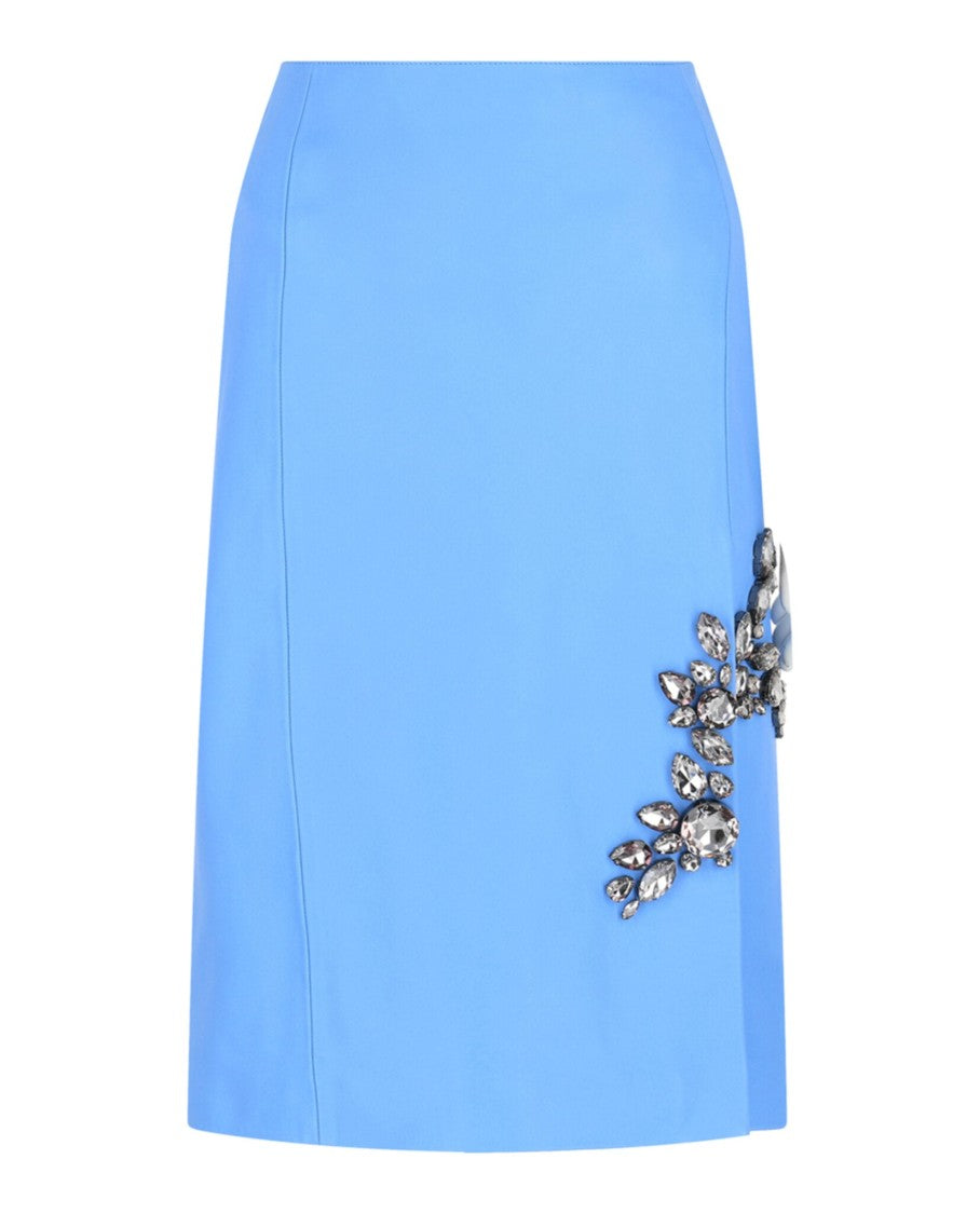 Givenchy Skirt In Leather With Embroidered Stones