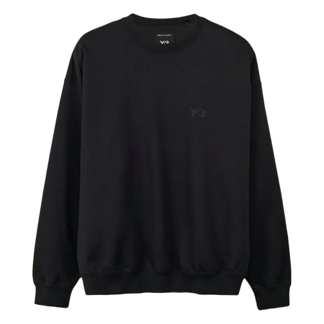 Y-3 Minimalist Long-Sleeve Crewneck Sweatshirt With Subtle Branding