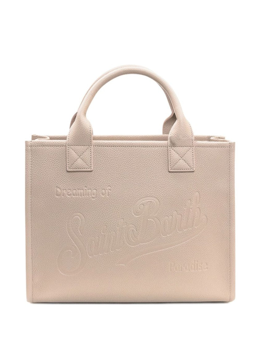 Mc2 Saint Barth Rectangular Top Handle Vanity Bag With Embossed Design
