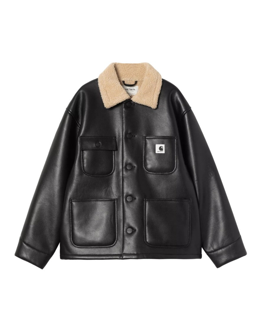 Carhartt Wip Black/Natural Shepton Og Michigan Canvas Chore Coat