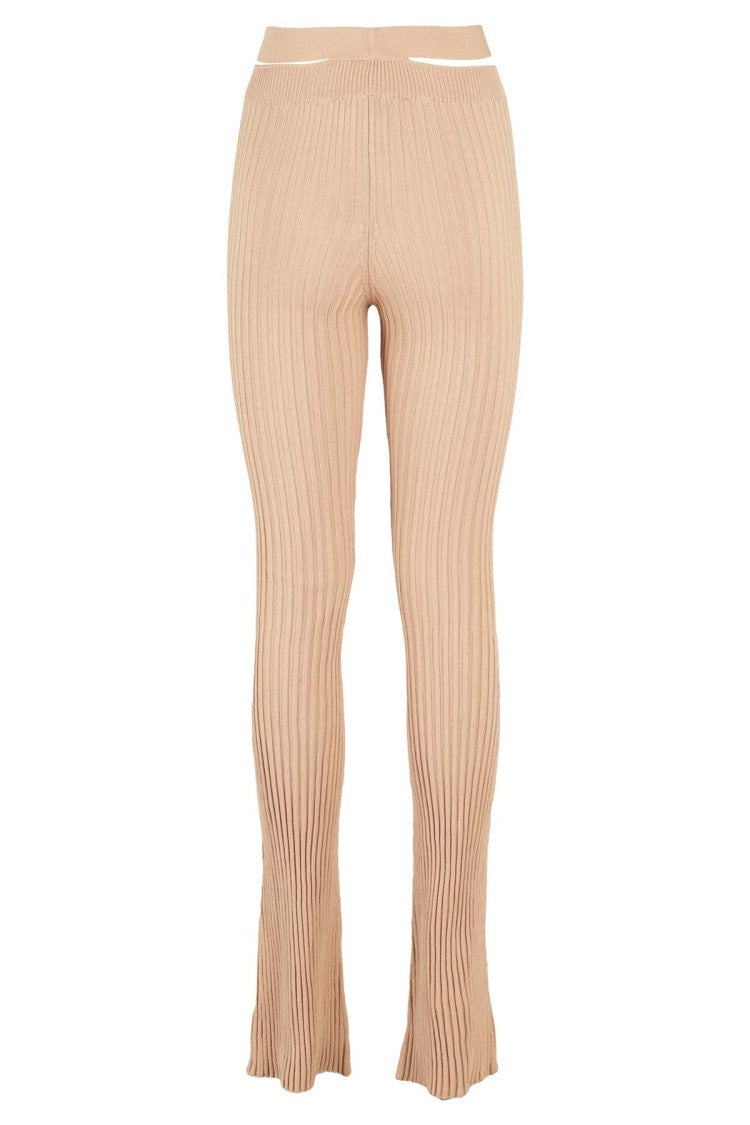 Andreâdamo Ribbed Knit Flare Leggings
