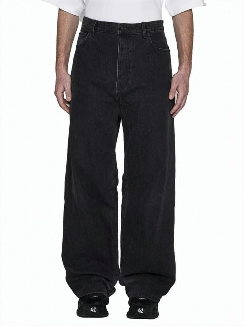 Balenciaga Loose-Fit Wide-Leg Denim Pants