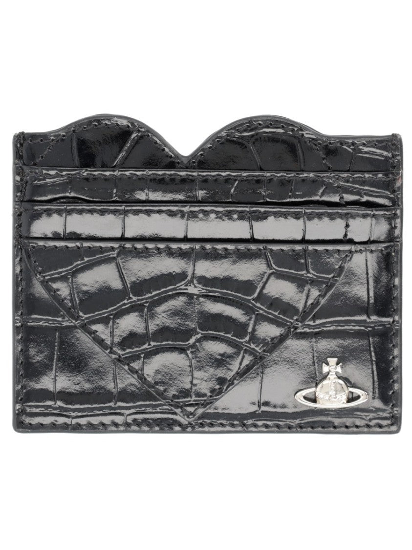 Vivienne Westwood Heart Glossy Calf Leather Cardholder