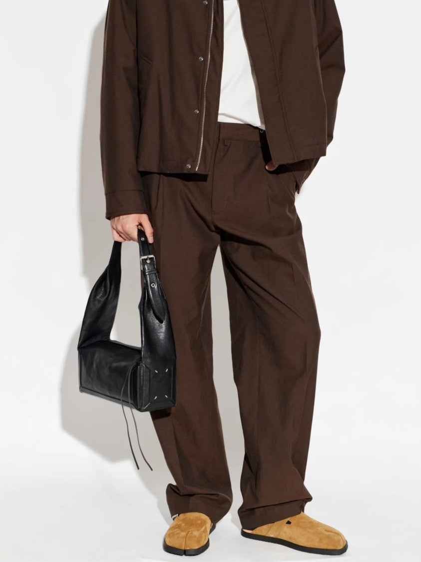 Maison Margiela Brown Split-Toe Suede Sandals