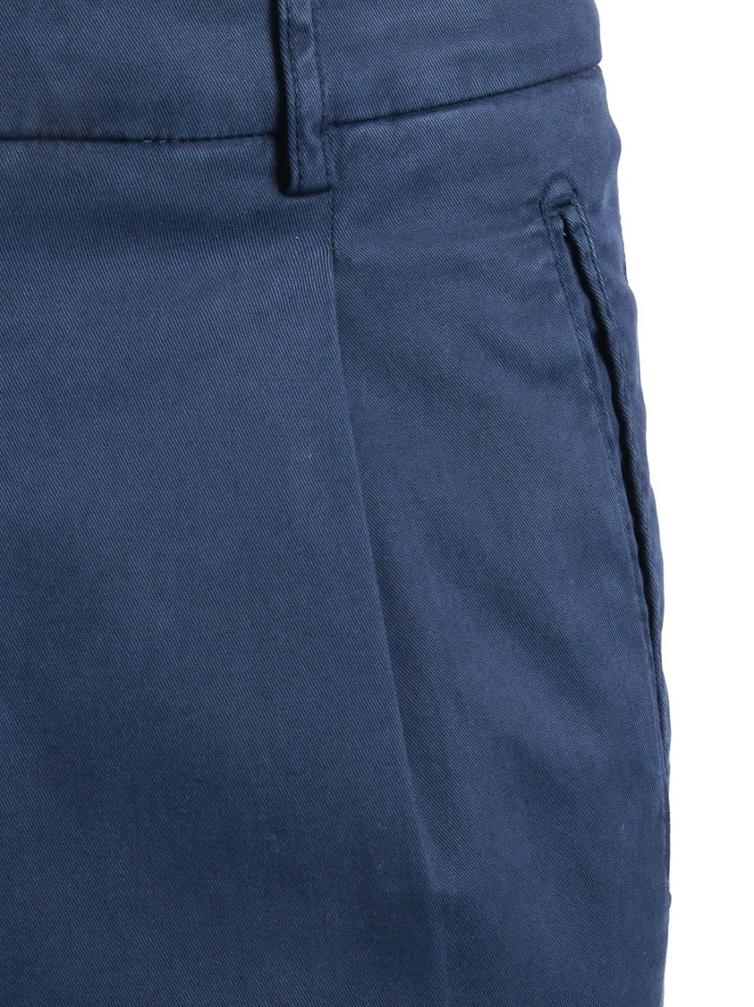 Berwich Blue Tailored Tapered Straight-Leg Pants