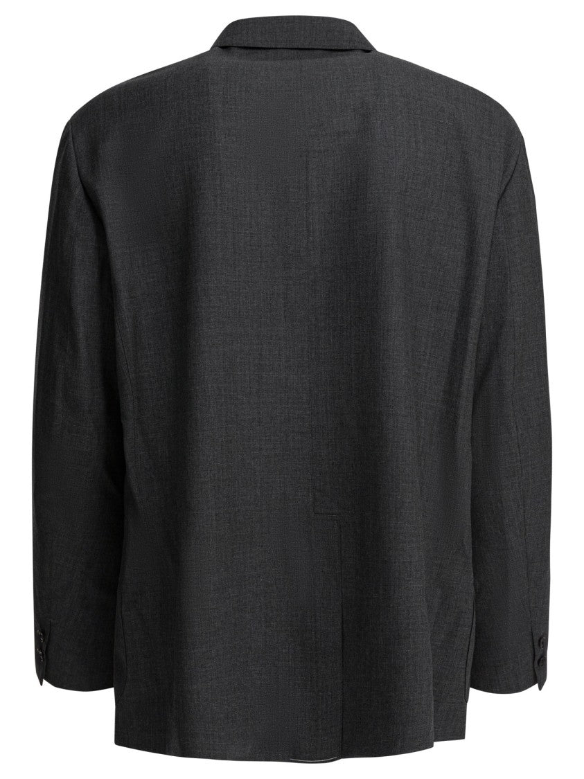 Beams Plus Wool Blazer With Two-Button Design And Notch Lapel