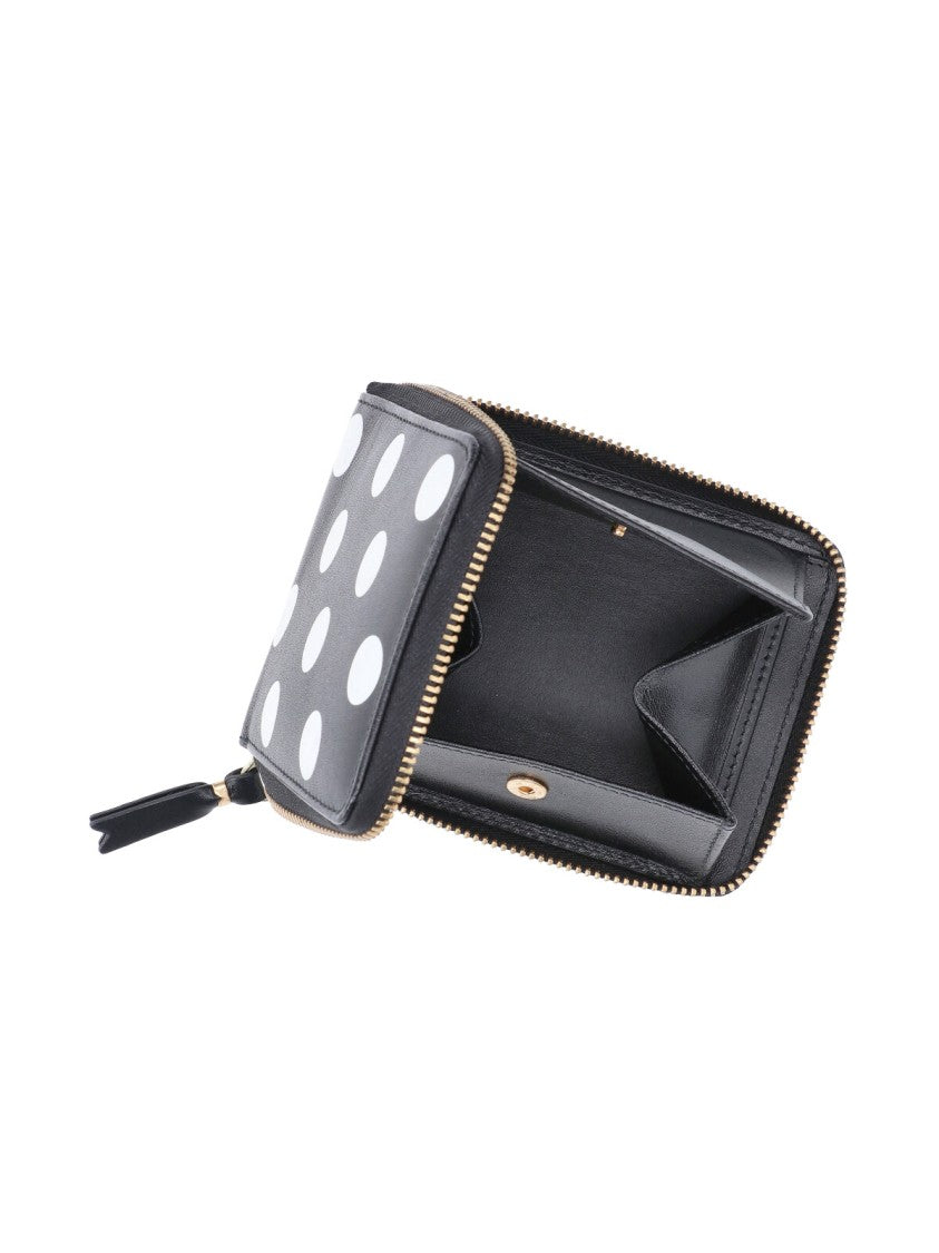 Comme Des Garçons Polka Dot Zip-Around Compact Wallet