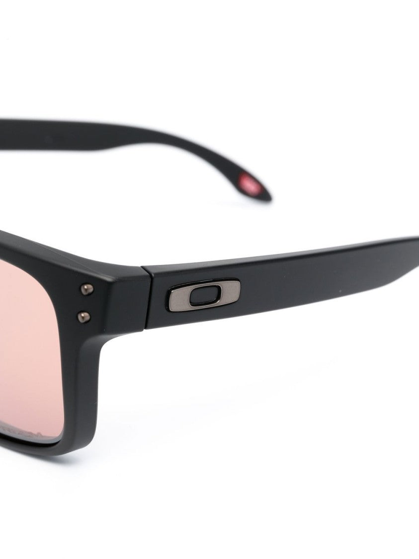Oakley Square Frame Holbrook Sunglasses With Pink Tinted Lenses