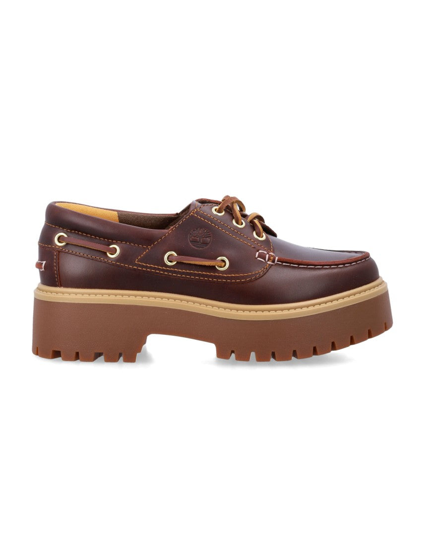 Timberland Chunky Sole Boat Shoes With Moc Toe Stitching