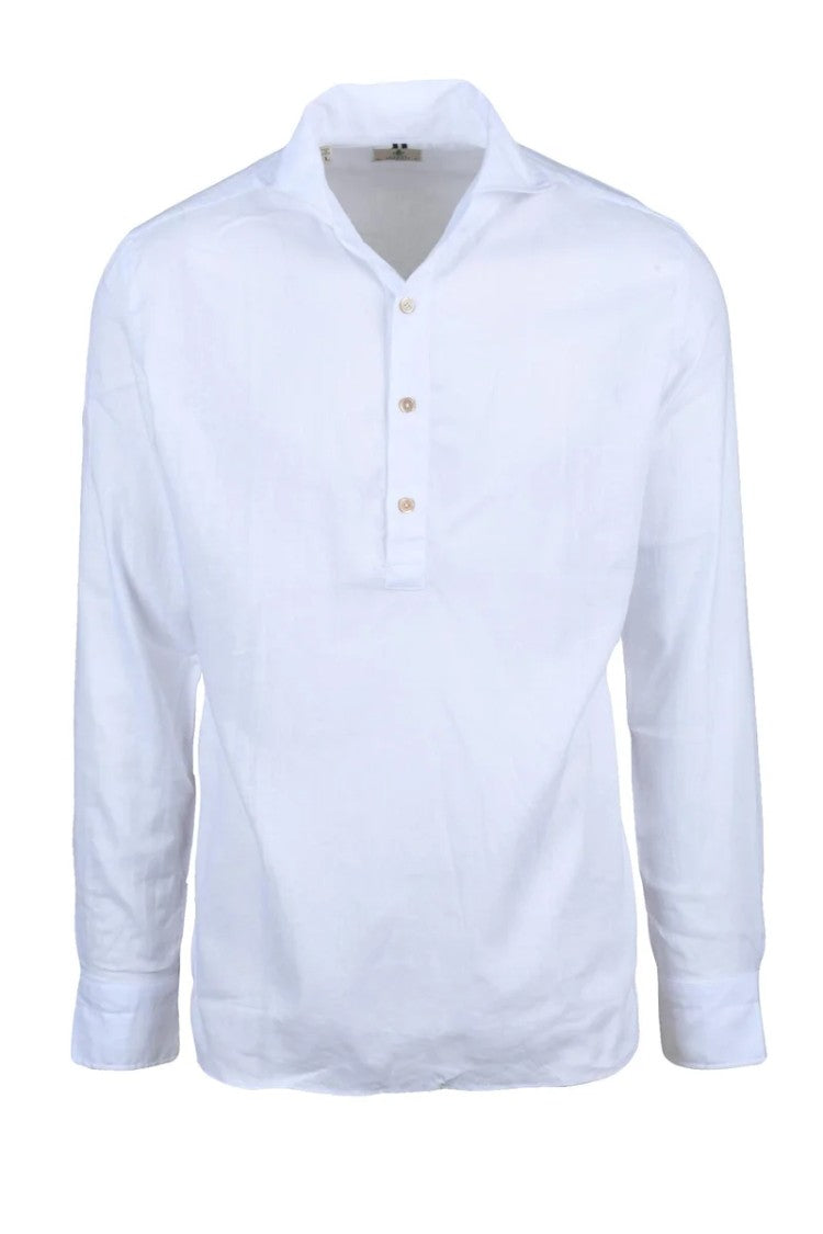 Luigi Borrelli Napoli Cotton Linen Shirt - White