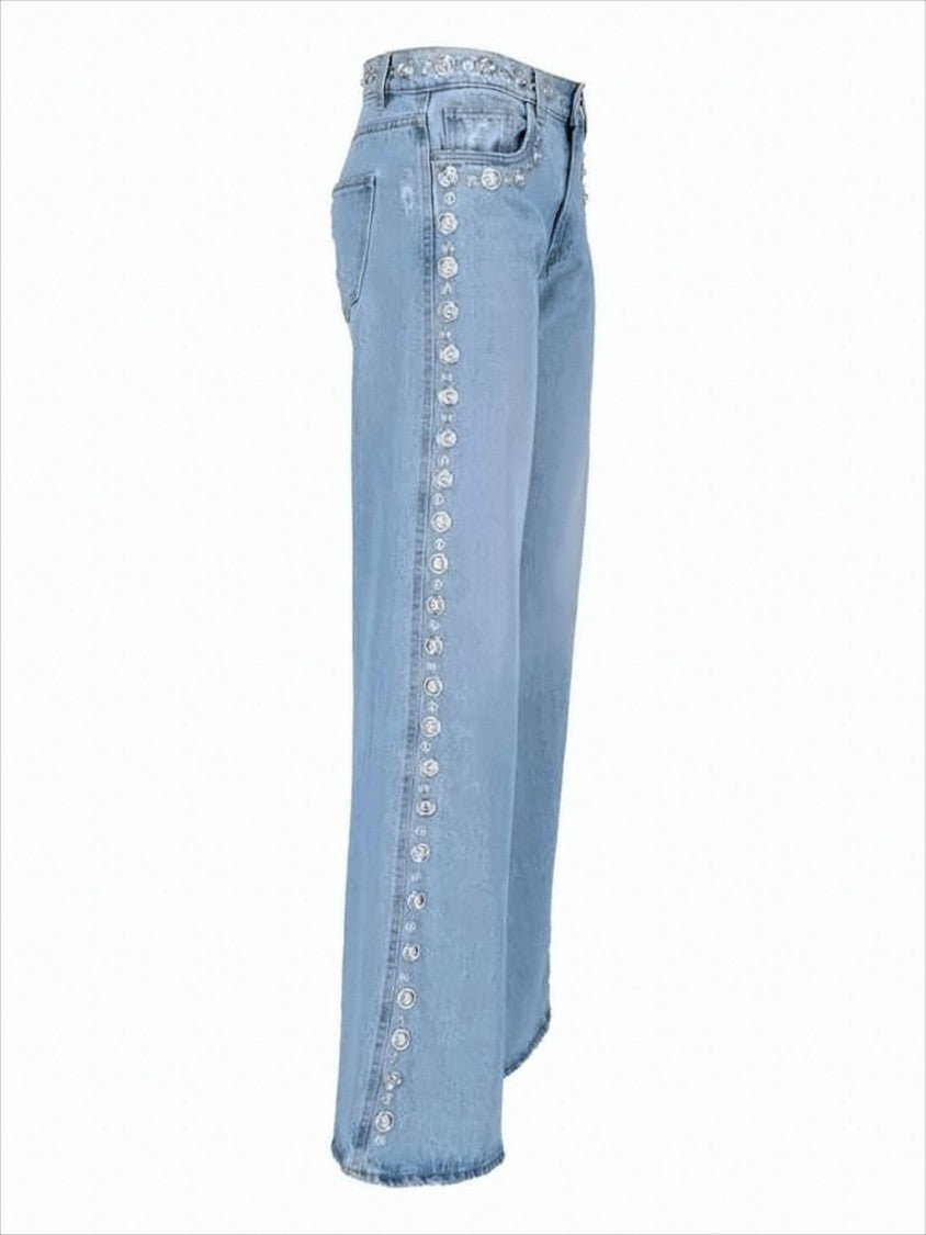 Coperni Light Blue Wide-Leg Denim Pants