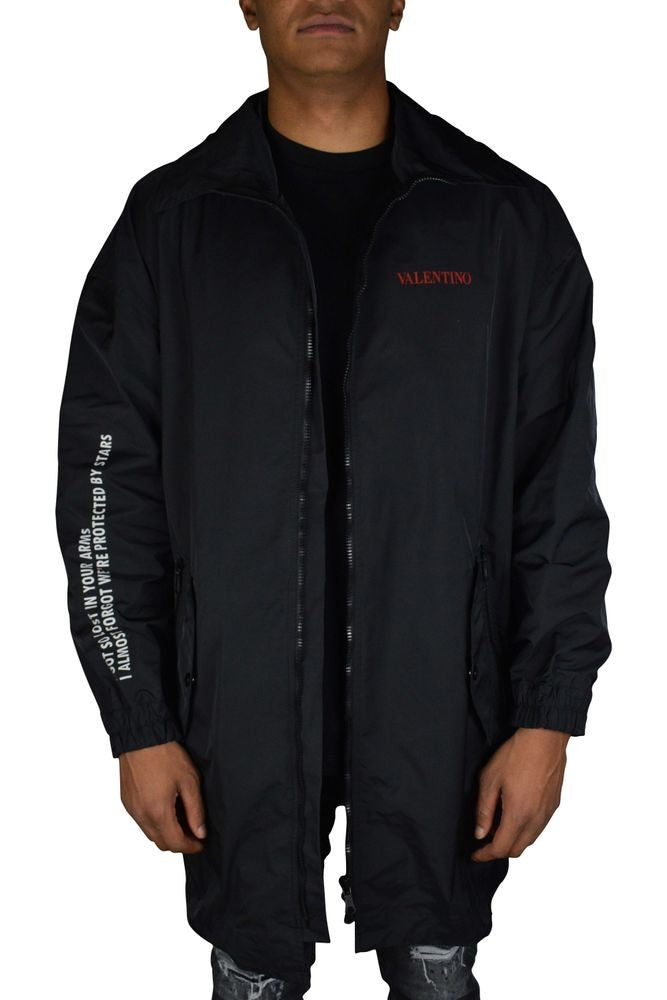 Valentino Garavani Hooded Waterproof Jacket With Moon Print
