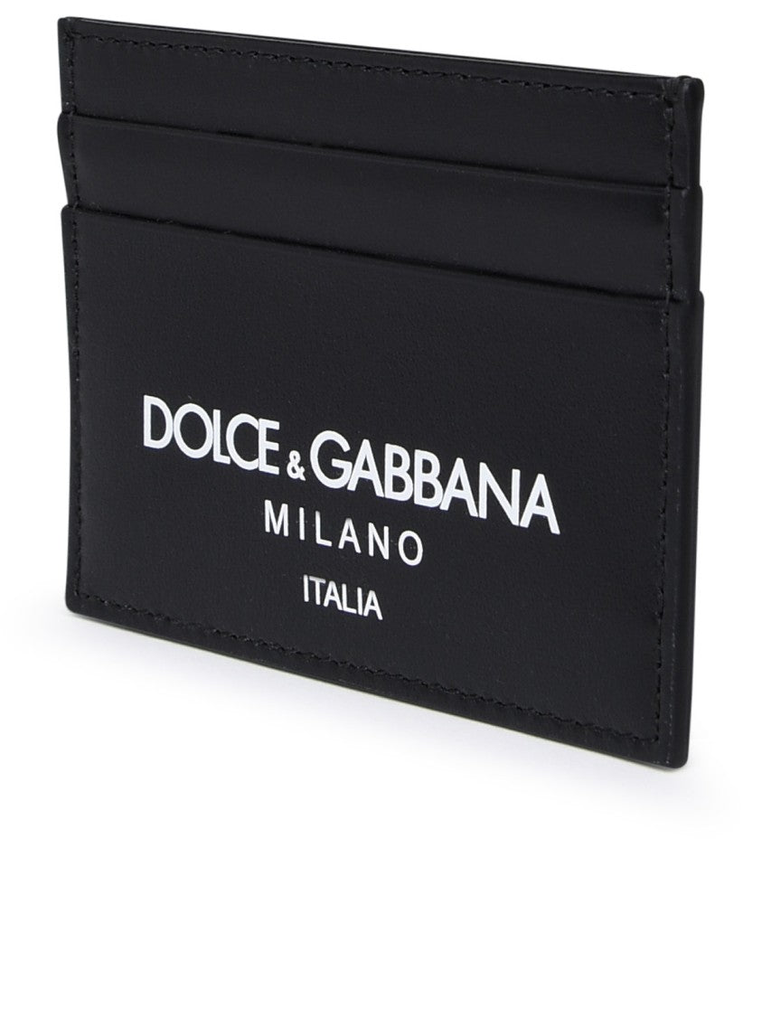 Dolce & Gabbana Black Leather Card Holder