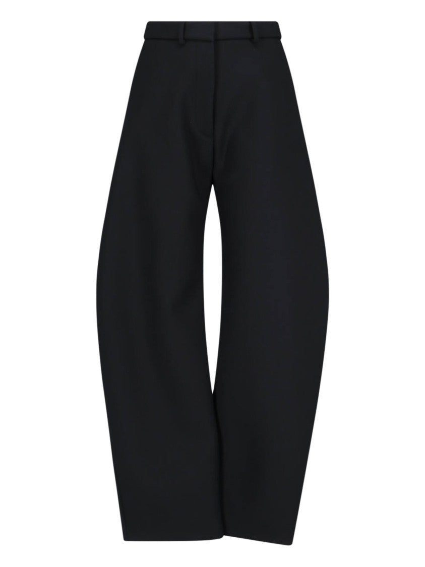 Alaïa Wide-Leg Trousers In Black Wool