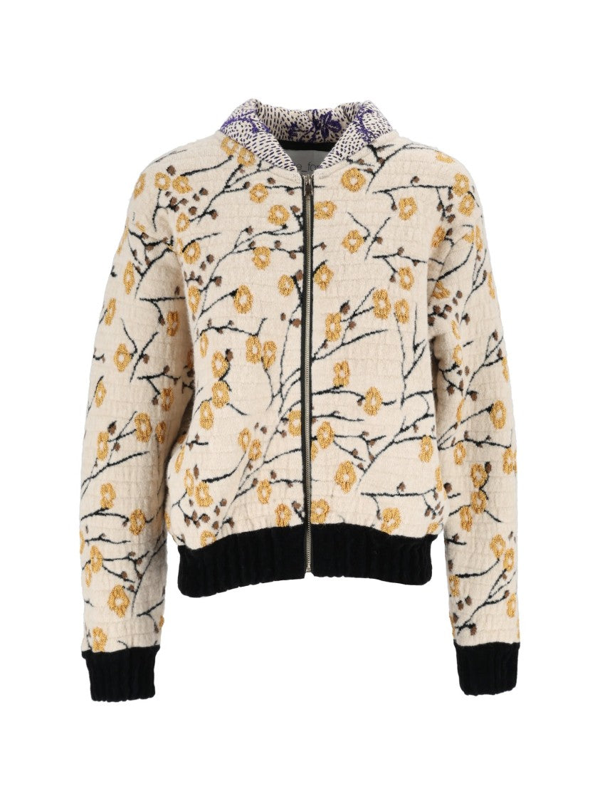 Forte Forte Cherry Blossom Jacquard Bomber Jacket