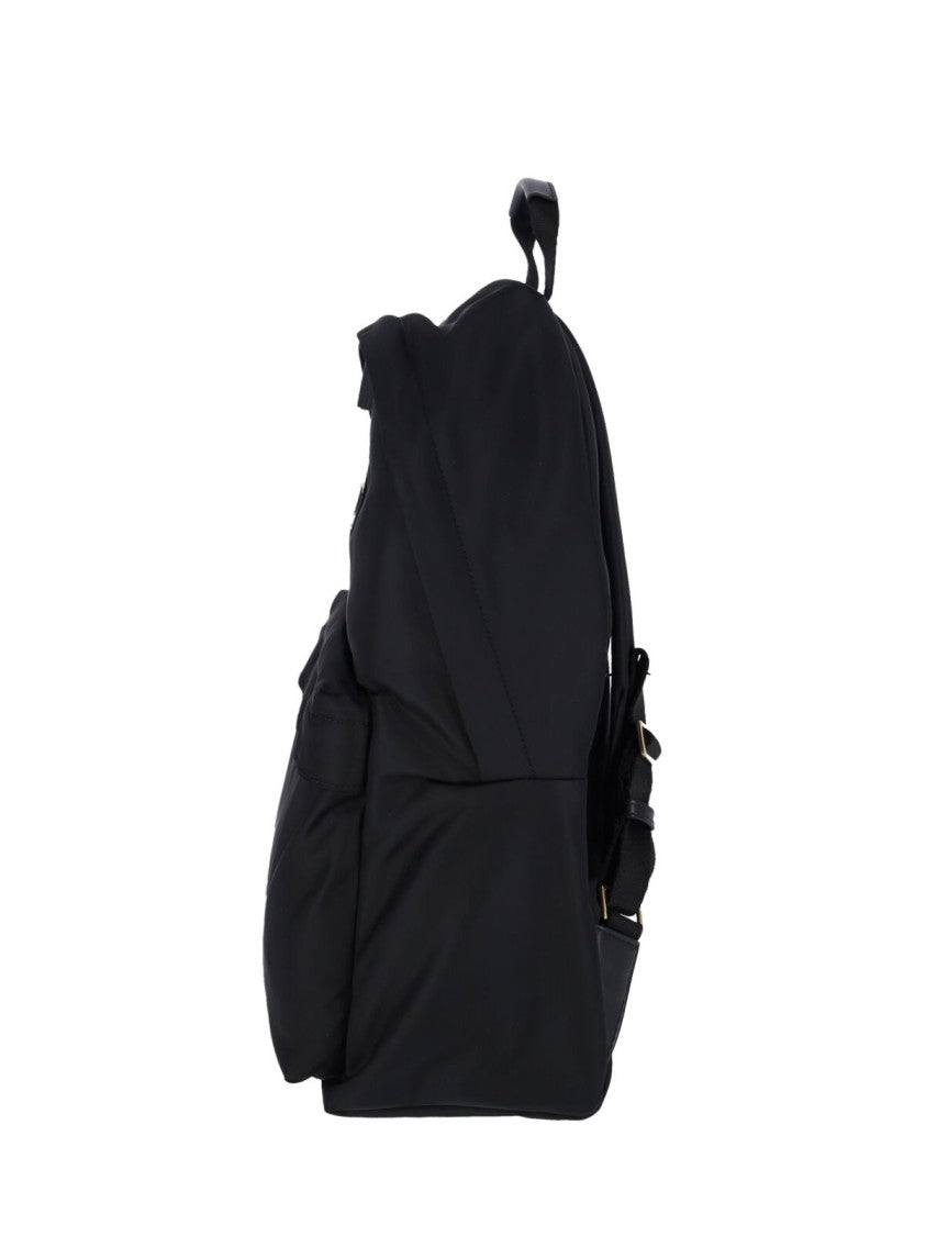 Anya Hindmarch Black Eyes Nylon Double Zip Backpack