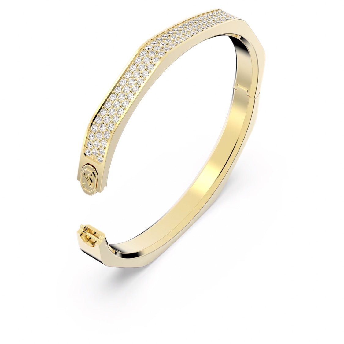 Swarovski Octagonal Bangle With Precision-Cut Pavé Crystals