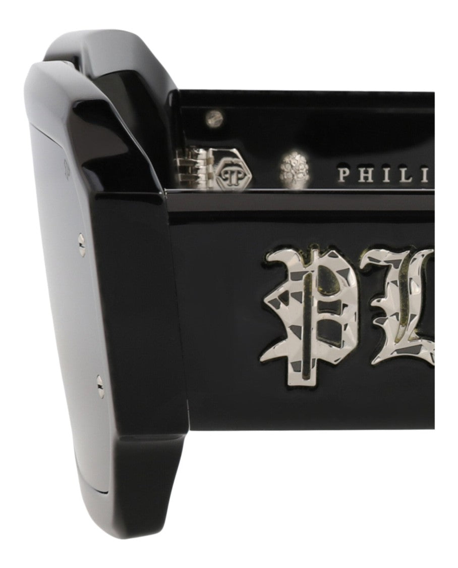 Philipp Plein Bold Square-Frame Acetate Sunglasses With Saddle Nose Bridge