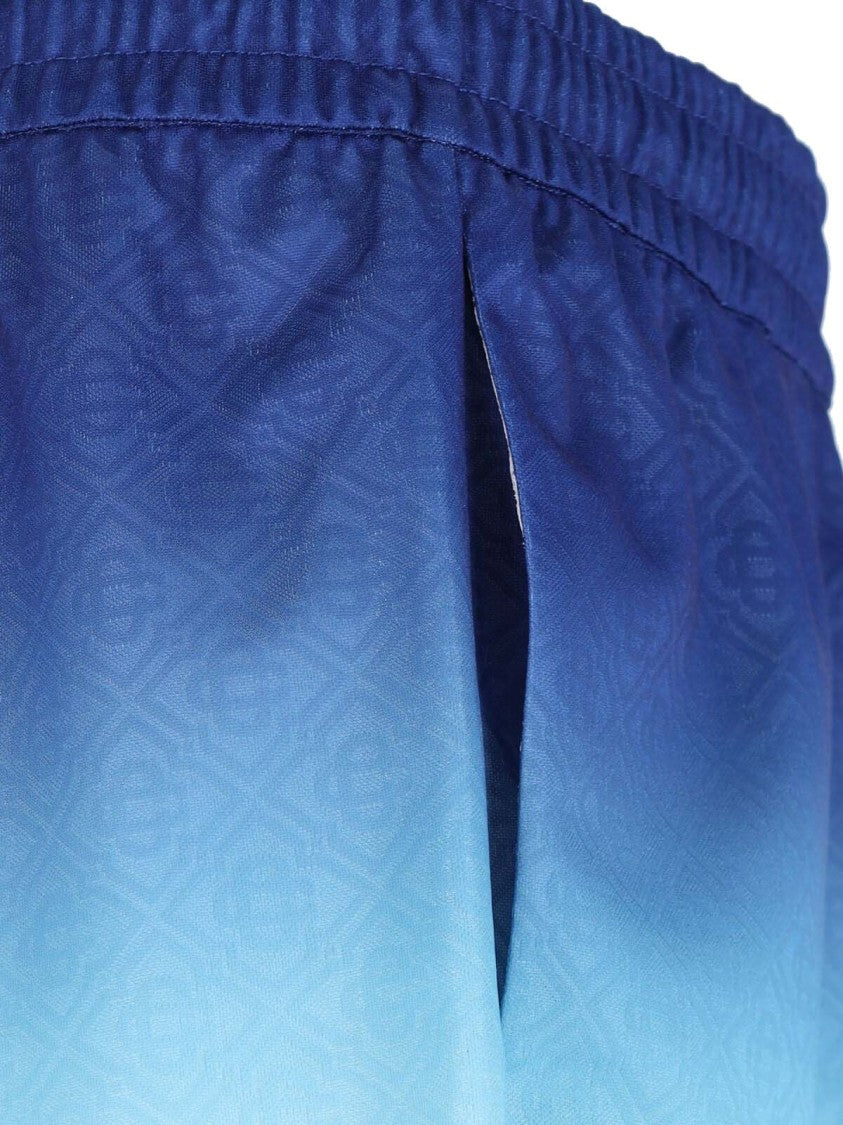 Casablanca Gradient Monogram Shorts With Elasticized Waistband