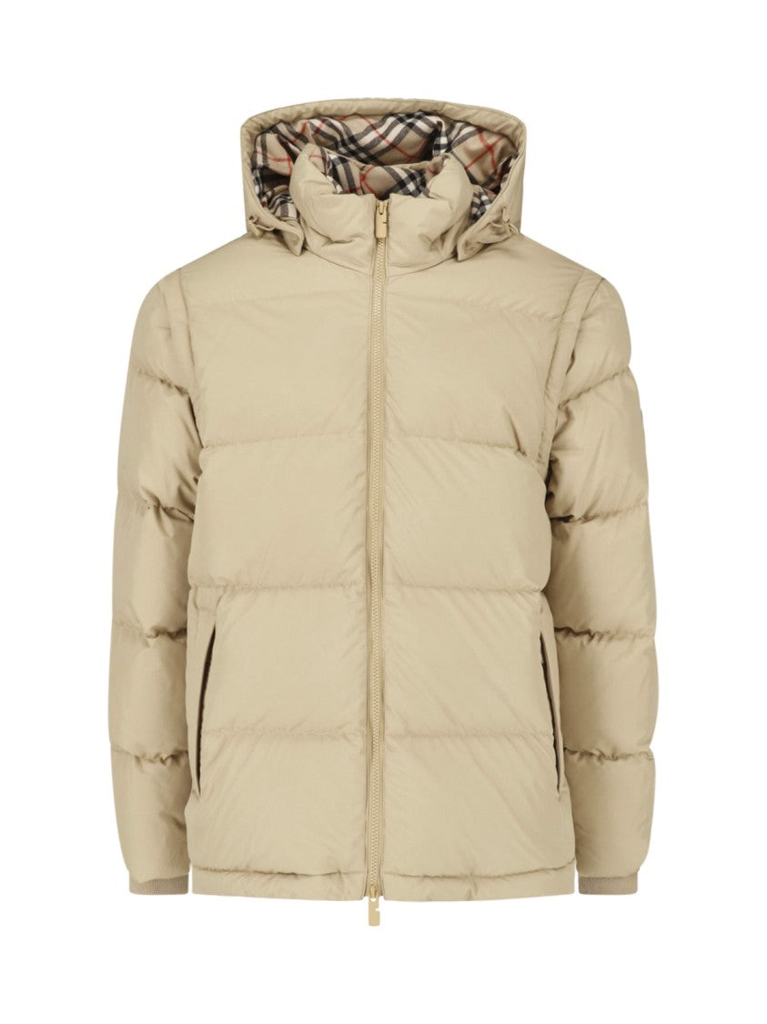 Burberry Beige Bideford Hooded Down Jacket