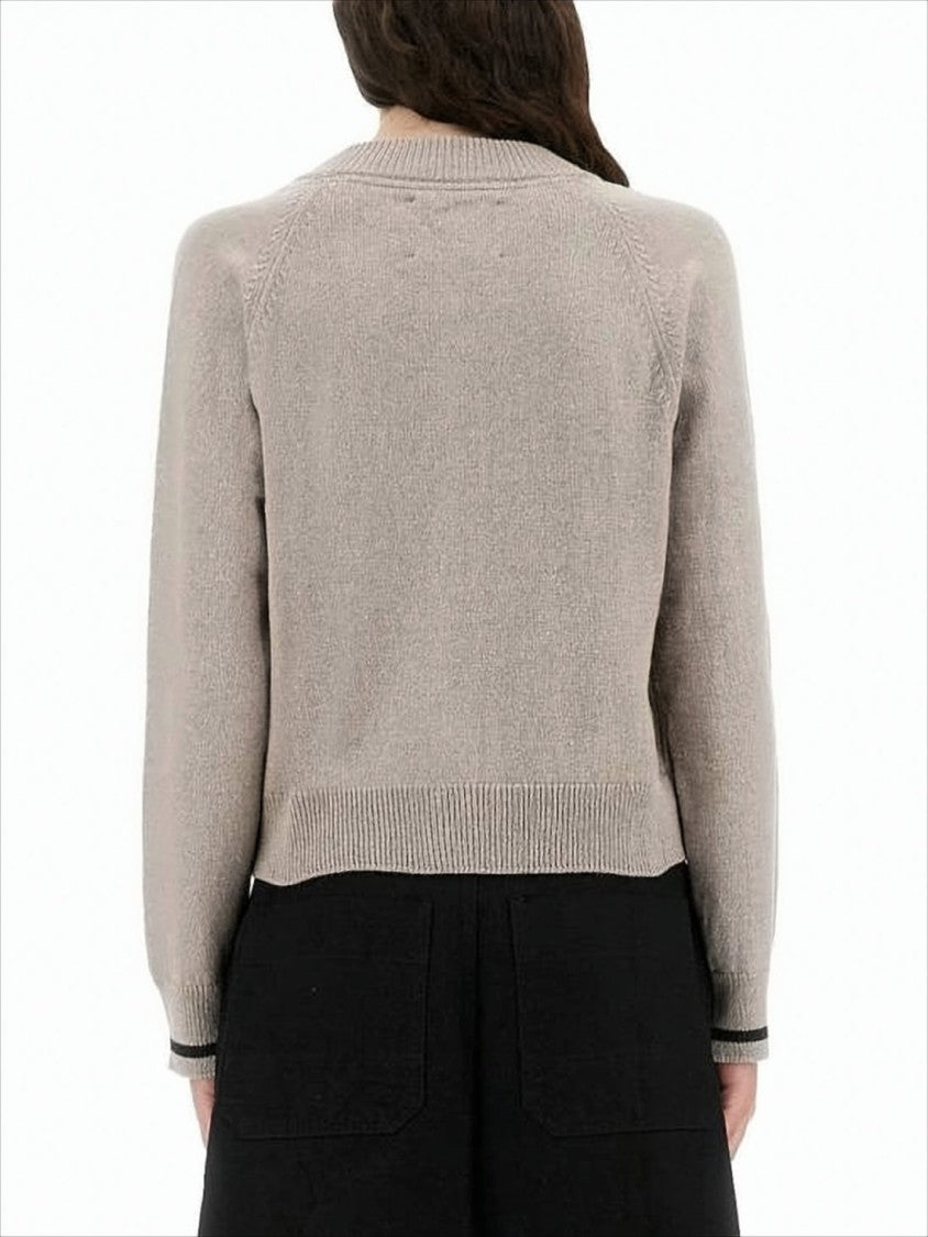 Margaret Howell Cropped Cardigan With Round Neckline