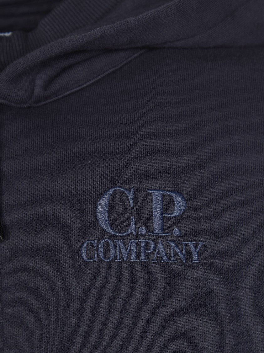 C.P. Company Rich Blue Drawstring Zip Hoodie
