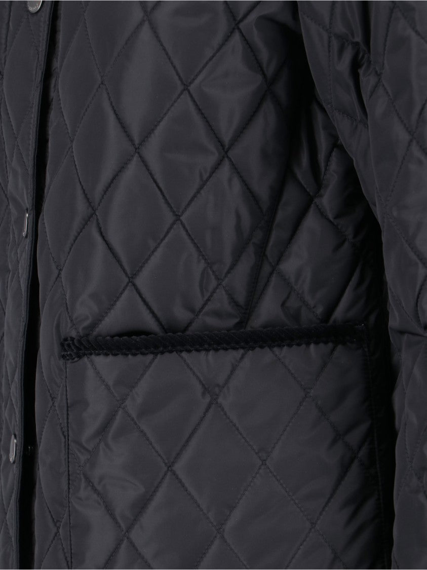 Burberry Black Diamond Quilted Classic Collar Jacket