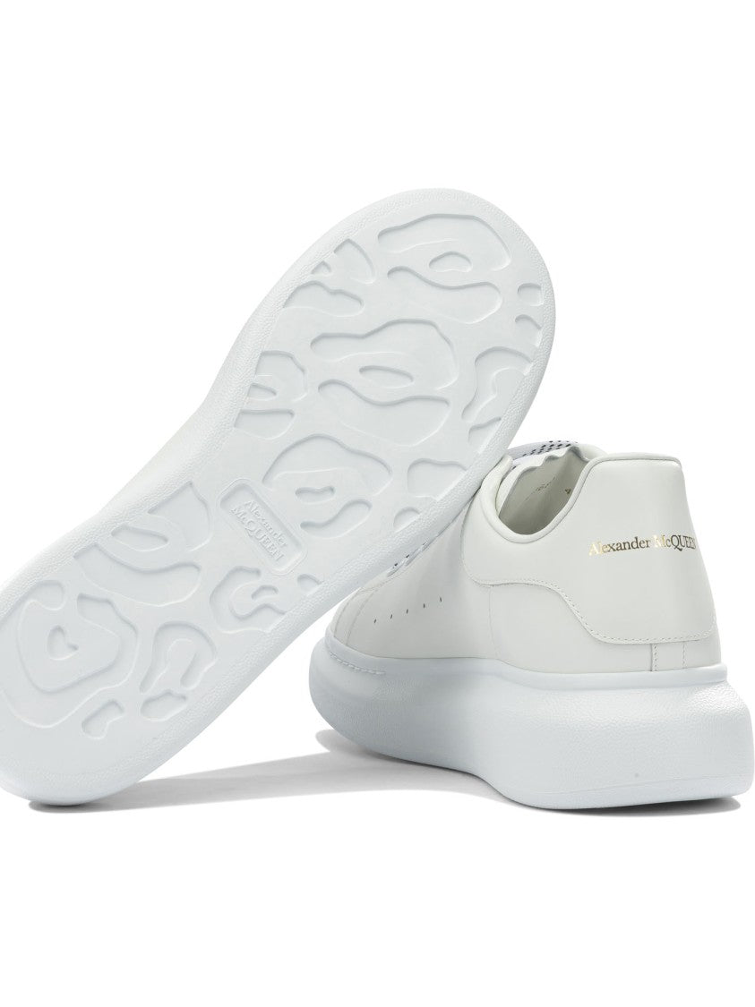 Alexander Mcqueen Premium Leather Slip-On Sneakers With Sculpted Rubber Sole
