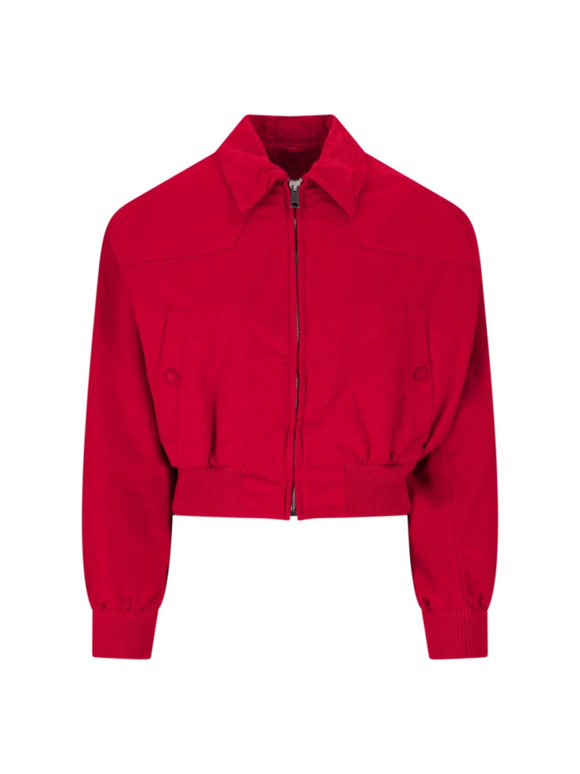 Prada Crop Zip Jacket – Red