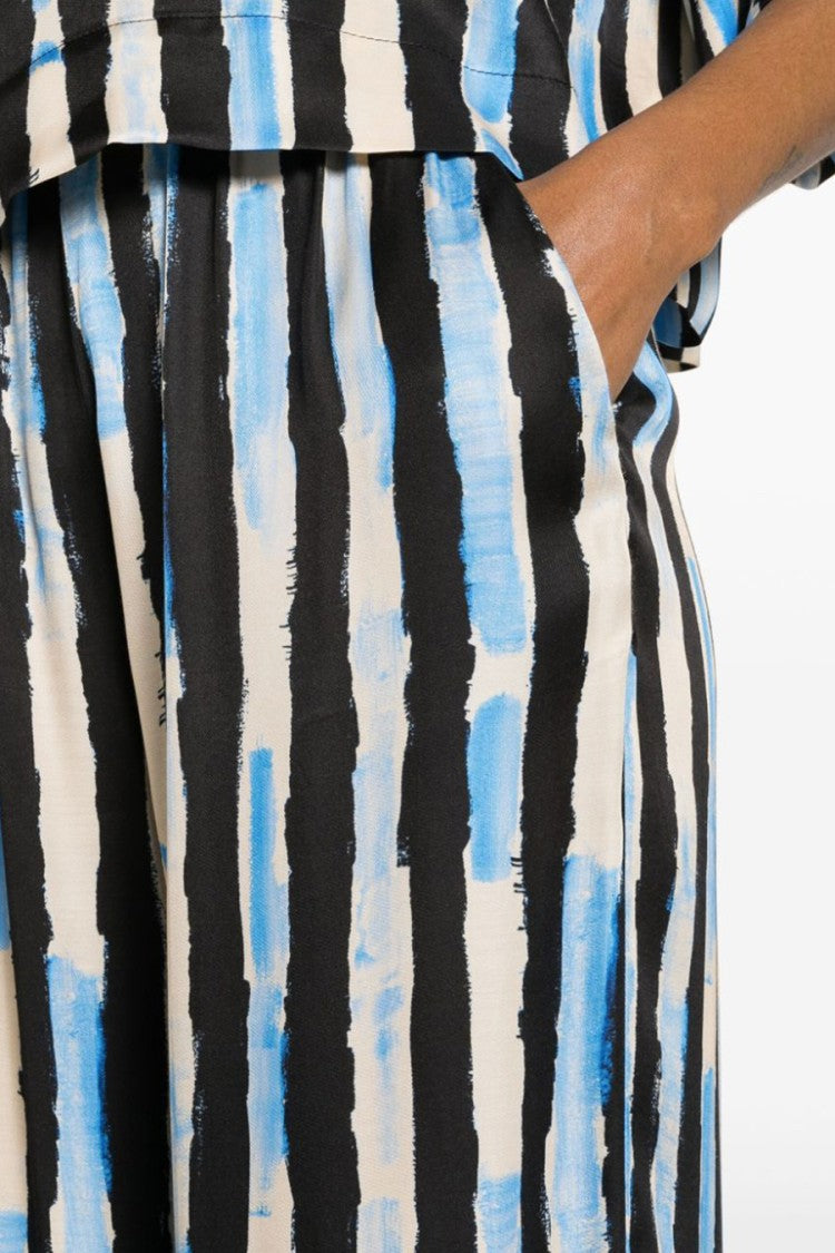 Pinko Women's Trousers With Striped Pattern And Drawstring Waist