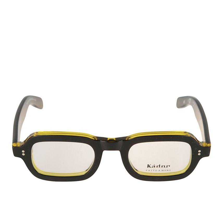 Kador Roky Rectangular Dual-Tone Eyeglasses With Metallic Rivet Details
