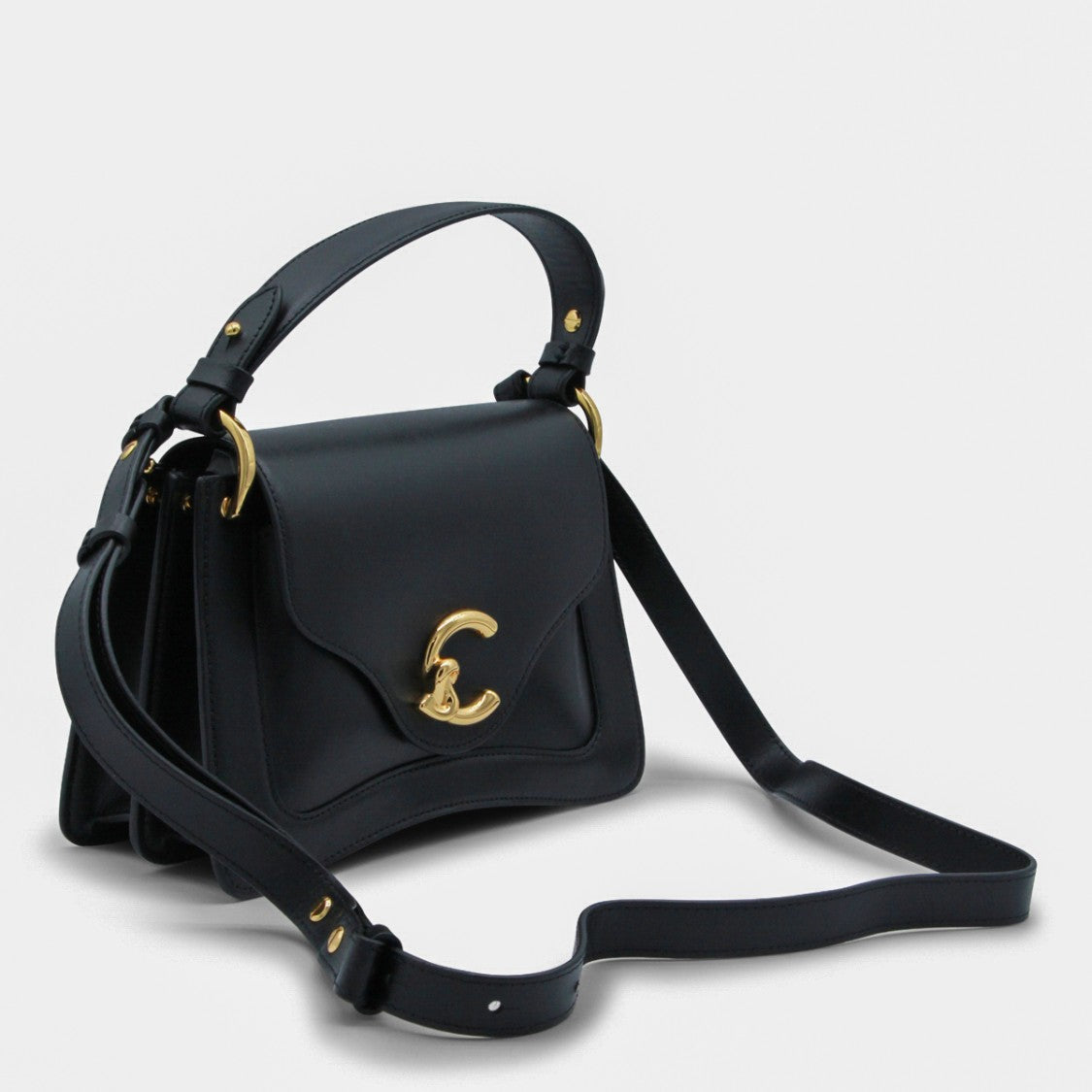 Coccinelle Structured Handbag With Flap Closure And Gold-Tone Logo Clasp