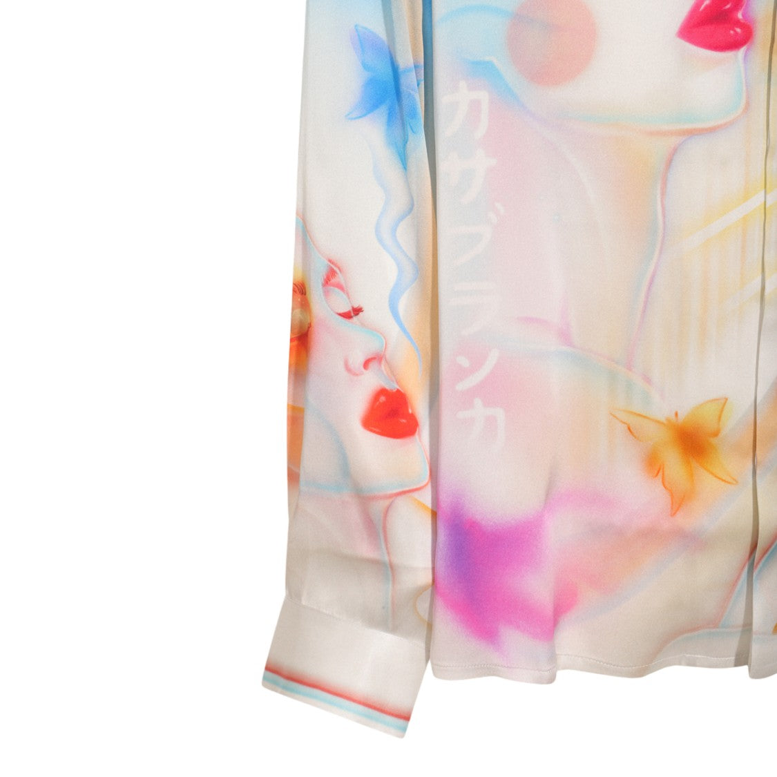 Casablanca Long-Sleeve Casual Shirt With Surreal Artistic Print