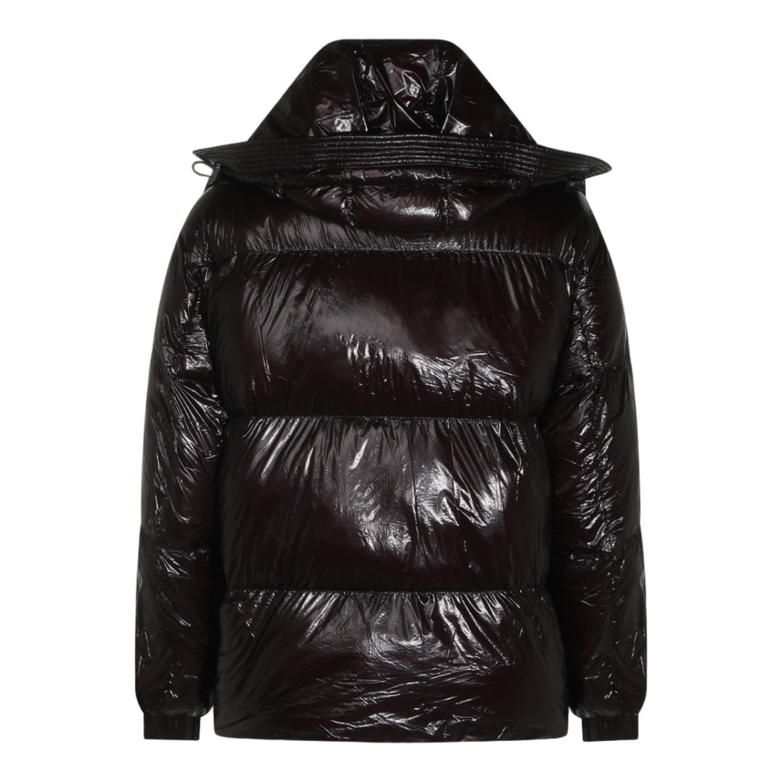 Diesel Glossy Puffer Coat With High Collar And Oversized Fit