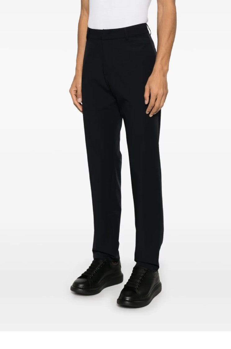 Emporio Armani Tapered Black Pants With Mid-Rise Waist