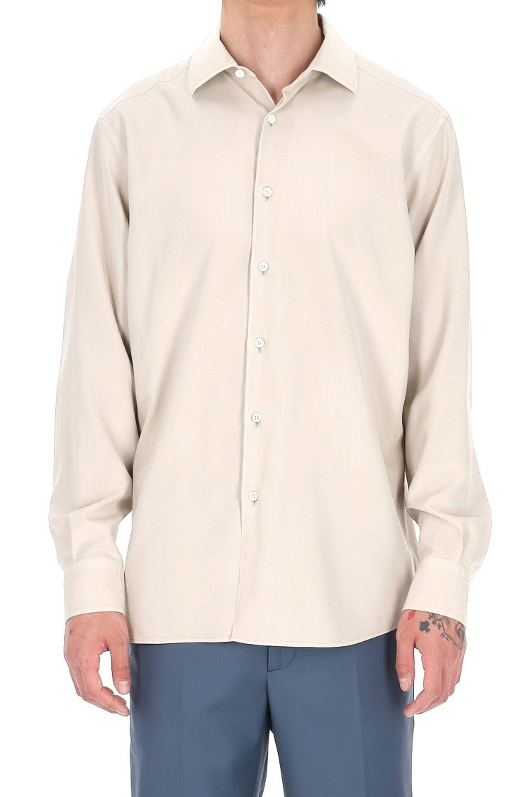 Zegna Pure Silk Classic Long-Sleeve Shirt