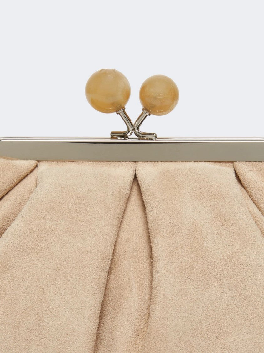 Max Mara Versatile Mustard Leather Valois Clutch